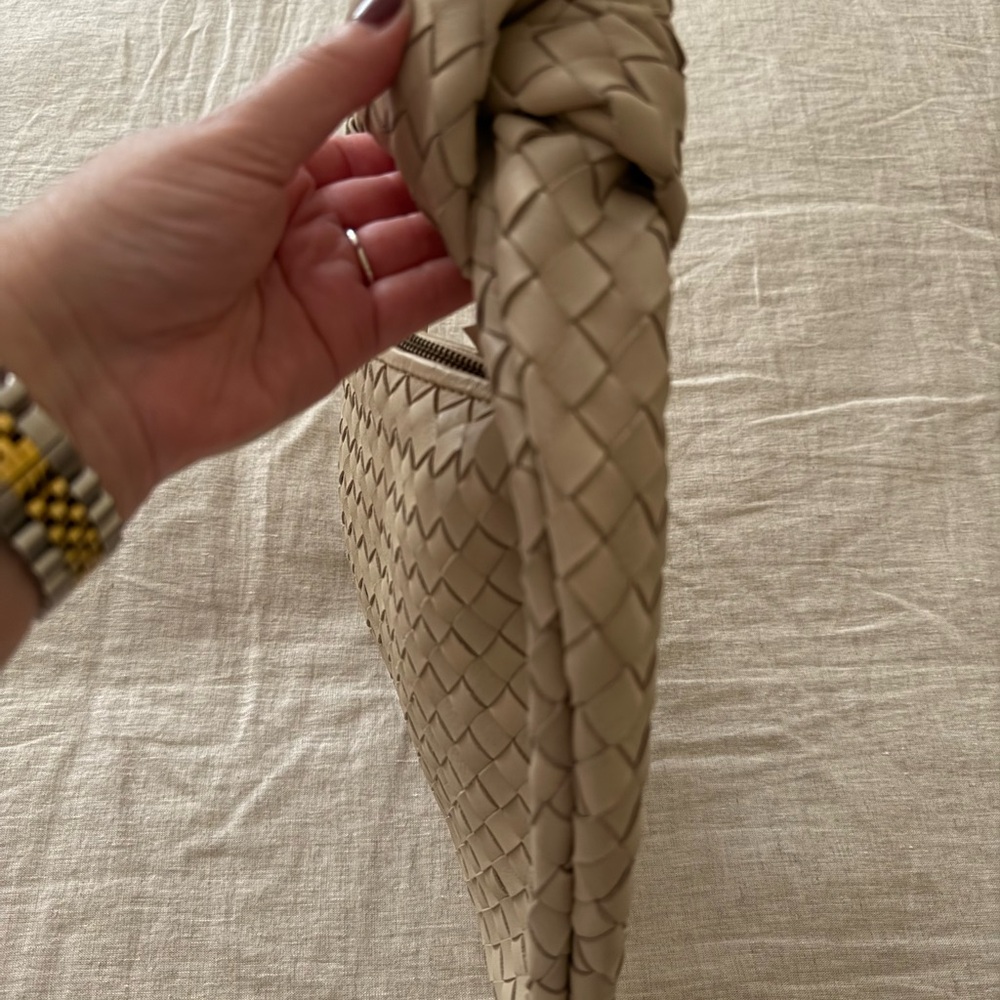 Beige Woven Hobo Bag - Picture 2 of 8